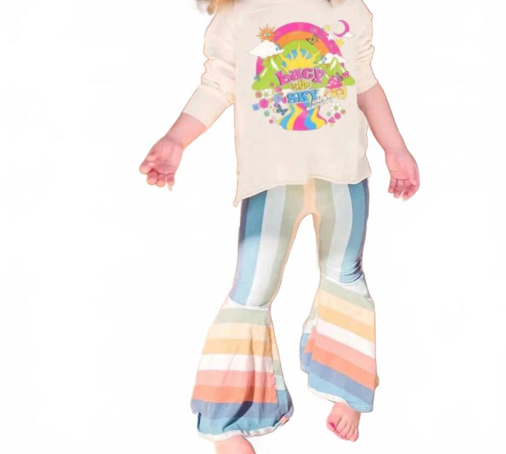 NEW ROWDY SPROUT lucy in the sky not quite crop tee in white